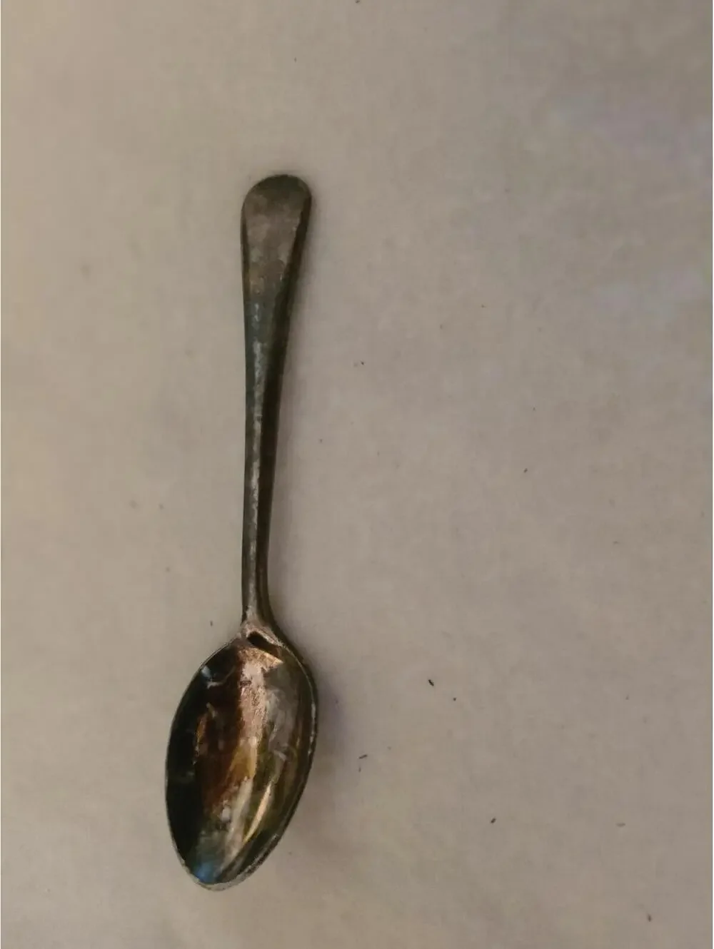Vintage Silverplate Japan Small Demitasse Spoon Tarnished Patina